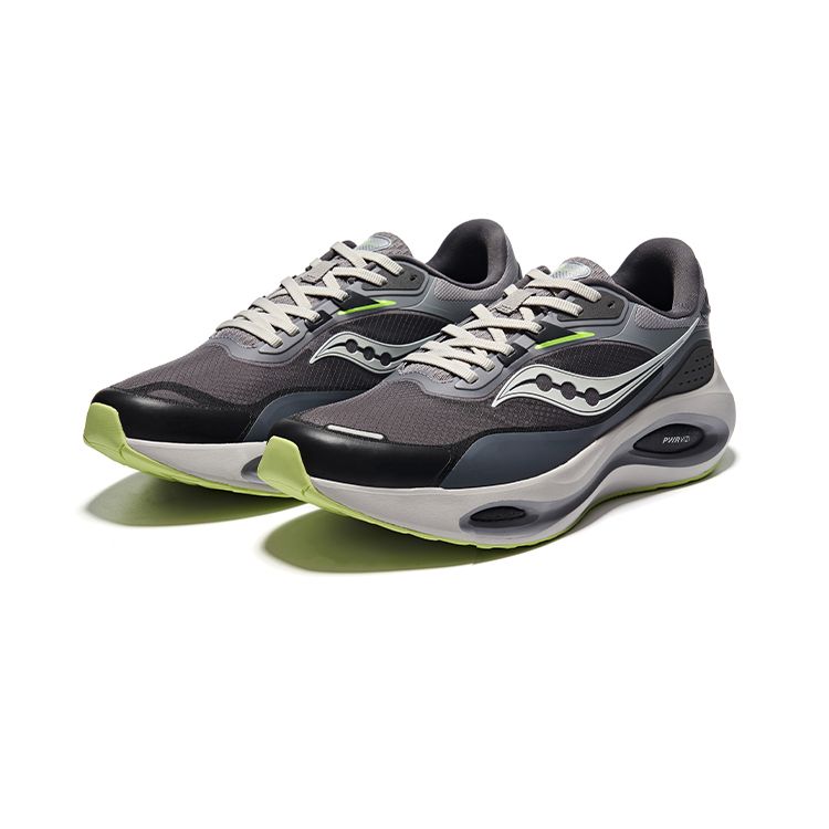 SAUCONY Phoenix Inferno 3 Lightweight Comfortable Breathable Supportive Low-Top Running Shoes Men Sneaker Black Gray S28188-3