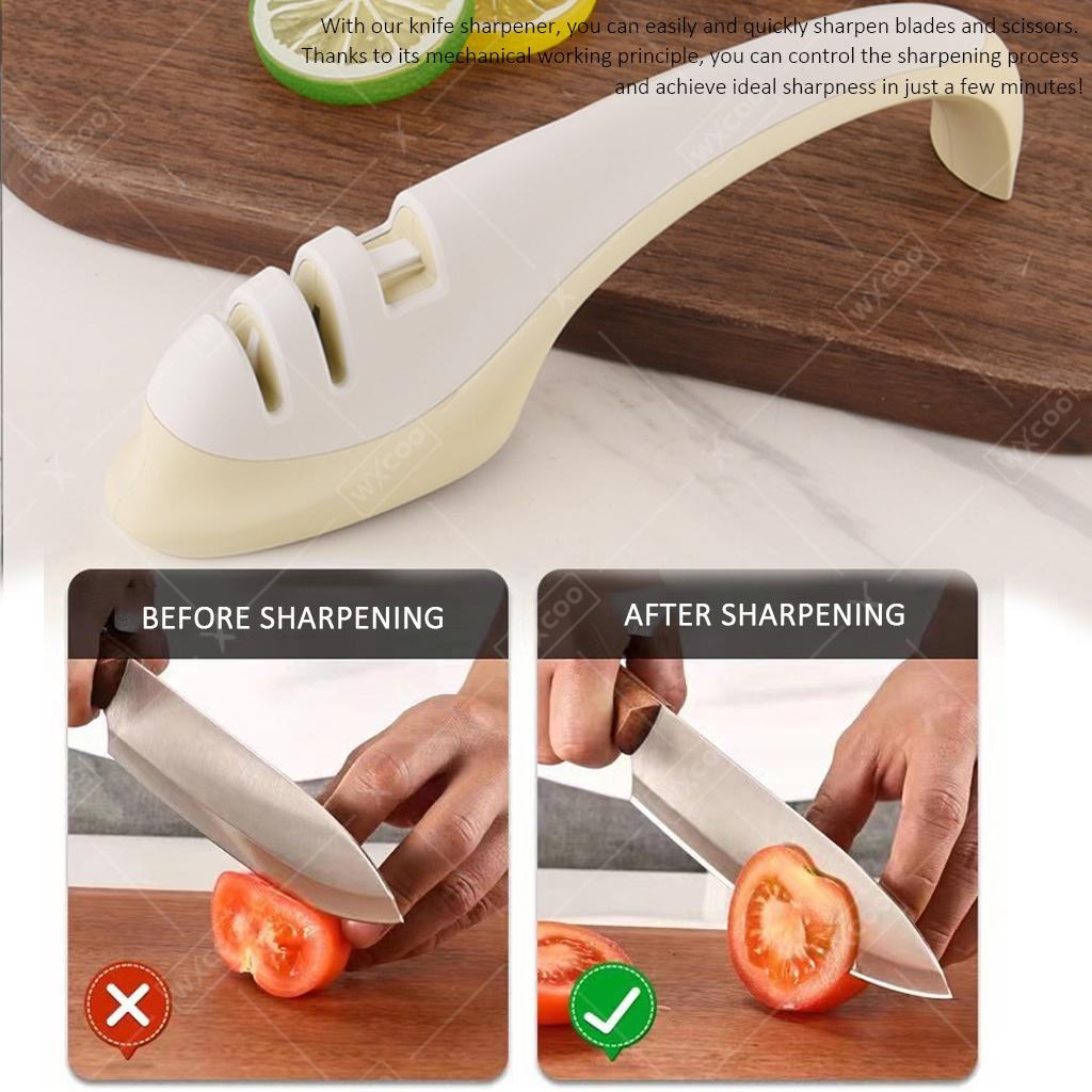 3-in-1 Kitchen Knife Sharpener Helps Repair Polish Blades for Kitchen Sccessories Kitchen Scissor Knife Sharpening