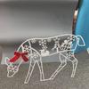 2025 Christmas New Outdoor Decoration Led Light Iron  Deer Horticulture Lawn Decoration  Outdoor Christmas Decoration