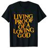 Unisex Summer Live Proof of A Loving God Print Y2k Tshirt Unisex Religious Christian Cross Jesus Short Sleeved Tees Loose Tops