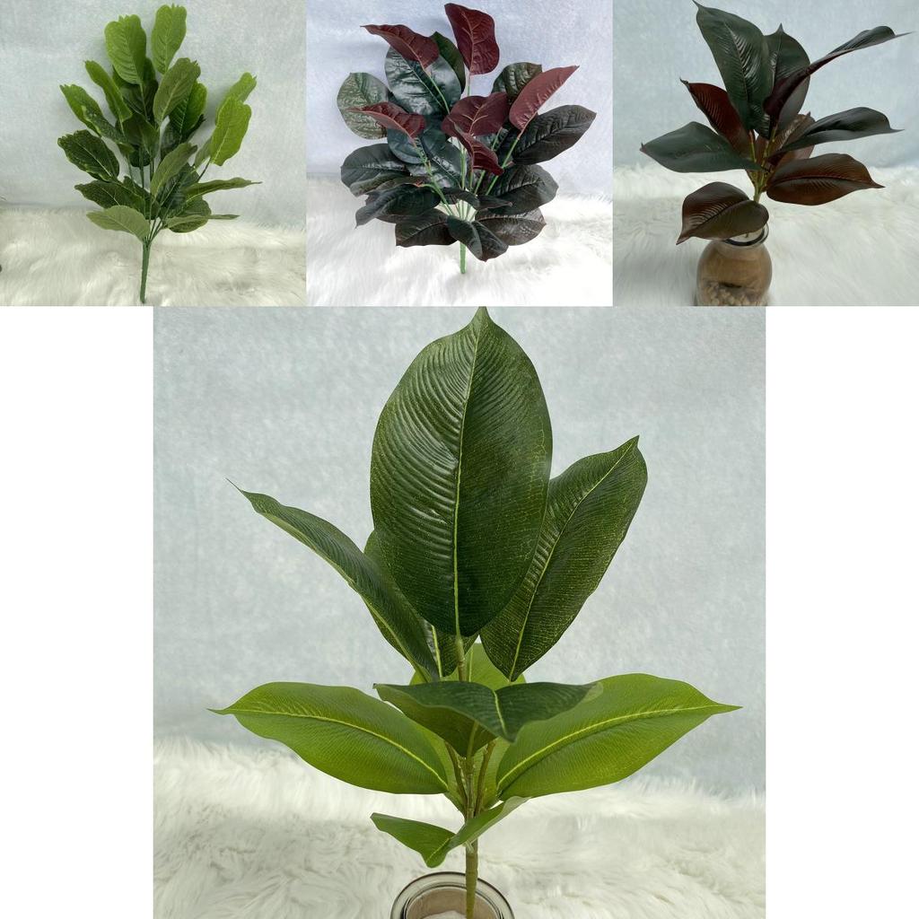 Replica Green Plant With 26 Leaves For Event Decoration And Photography Backdrops