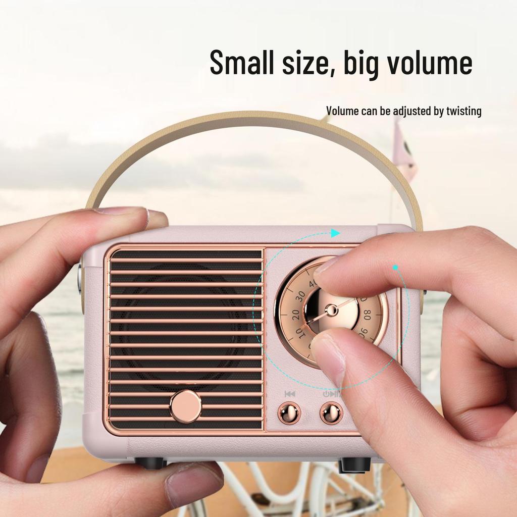 HM11 Retro Mini Bluetooth Speaker with Card Reader & FM Radio