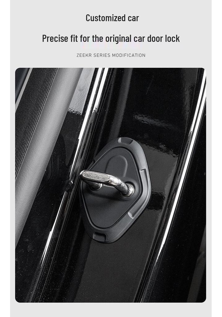 Zeekr 001/7X/9X Door Lock Buckle Protection Pad - Shock-Absorbing Silicone Cover