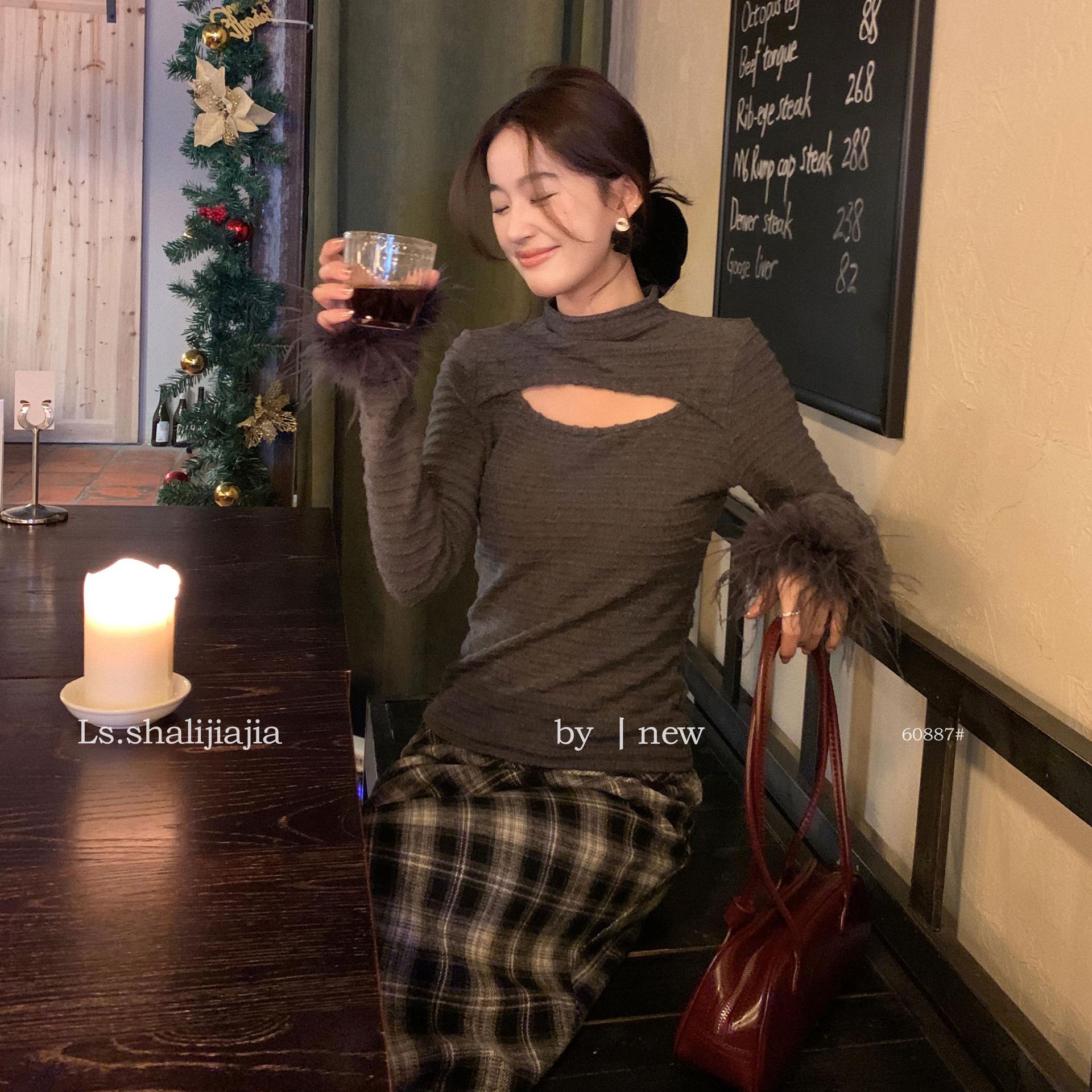 

LS Women s Sweet Temperament Age-Reducing Versatile Blouse - Winter 24 Collection Medium серый