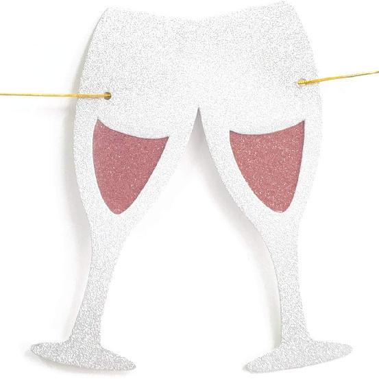 Mimosa Bar Sign But First Mimosas Rose Gold Banner, Decorations for Bridal Shower Baby Shower Bachelorette Party Engagement Wedding Graduation Fiesta