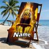 Custom Name Personalized Los Angeles Lakers Basketball Print Beach Towel, for Trip Camping Beach Party Home Decor, Birthday Gift for Family & Friends