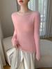 Women's Elegant One-Shoulder Cashmere Knit Sweater – Slimming, Versatile, Solid Color Top