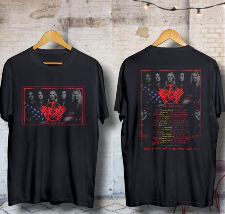 

Burning Witches USA Tour 2025 Tshirt size S5XL Unisex T-Shirt L