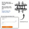 Distinctive Custom Metal House Number Sign Personalized Iron Scroll Plaque Sturdy Home Decor