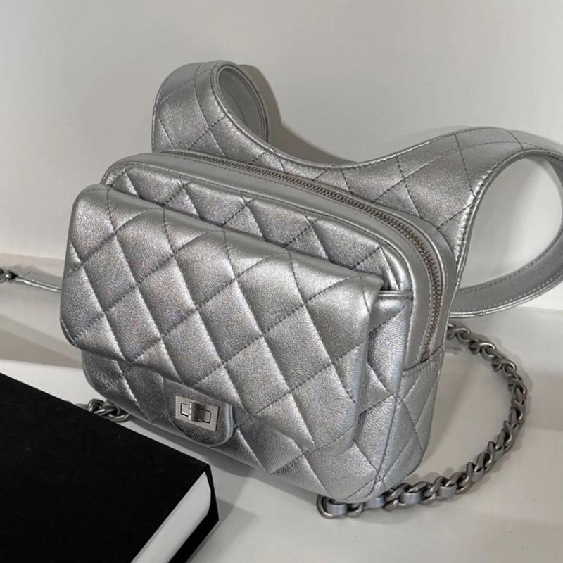 

Vintage Versatile Rhombus Vest Backpack Bag Fashion Small Backpack Women s Bag 2 Standard серебряный