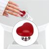 4Pcs Toilet Press Button Topper,Love Heart Shaped Toilet Tank Flusher Top Push Button for Women Long Nail Bathroom Accessories