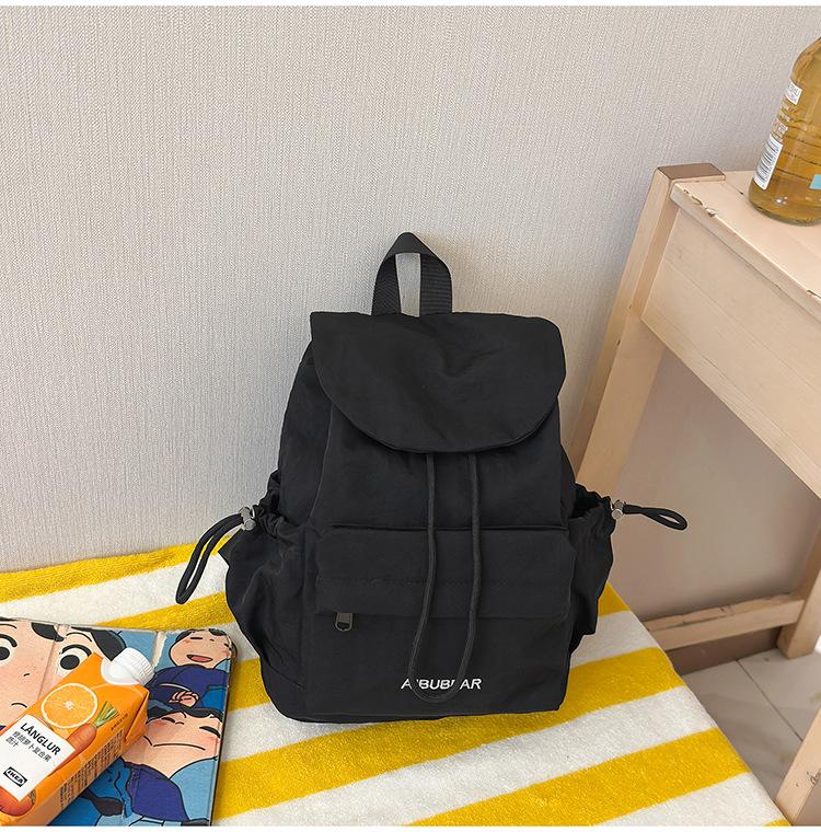 Schoolbag Vitality Low Saturation Color Matching Drawstring Backpack Female College Student Schoolbag Lightweight Outing Versatile Backpack