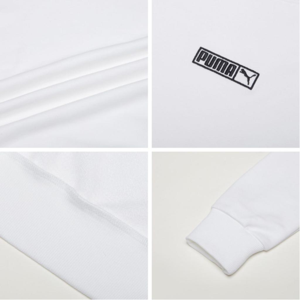 PUMA Sweatshirts Unisex White Crew Neck Moderate Regular 597358-02