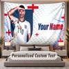 Custom Name Text Tapestry Jude Bellingham Personalized Polyester Wall Tapestry For Bedroom And Room