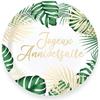 Disposable Cardboard Plates - 73 - Tropical Party - 23 Cm - Green, Anise, Mint