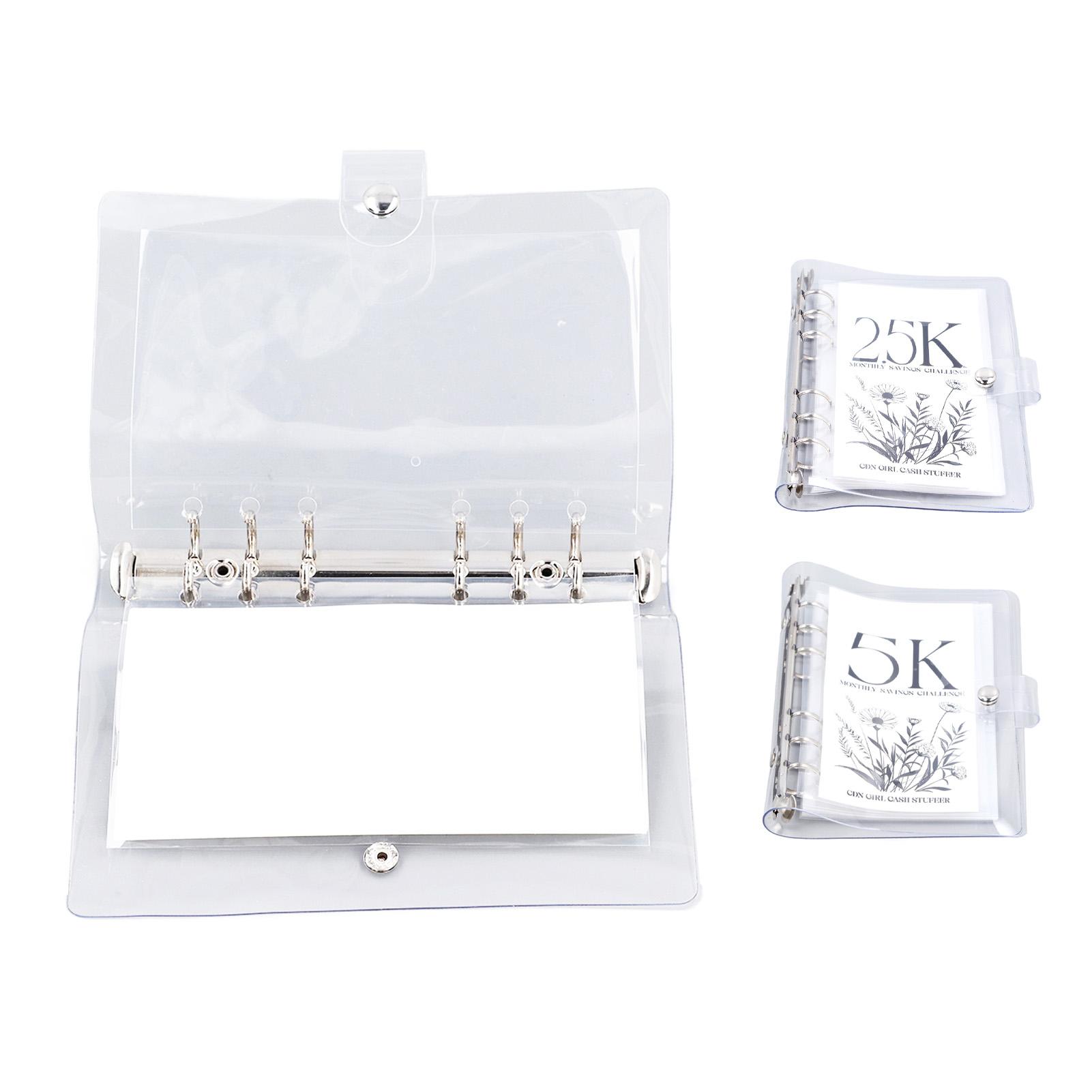 Бюджетная прозрачная мягкая водонепроницаемая портативная книжка из ПВХ с 6 отверстиями — фото 13