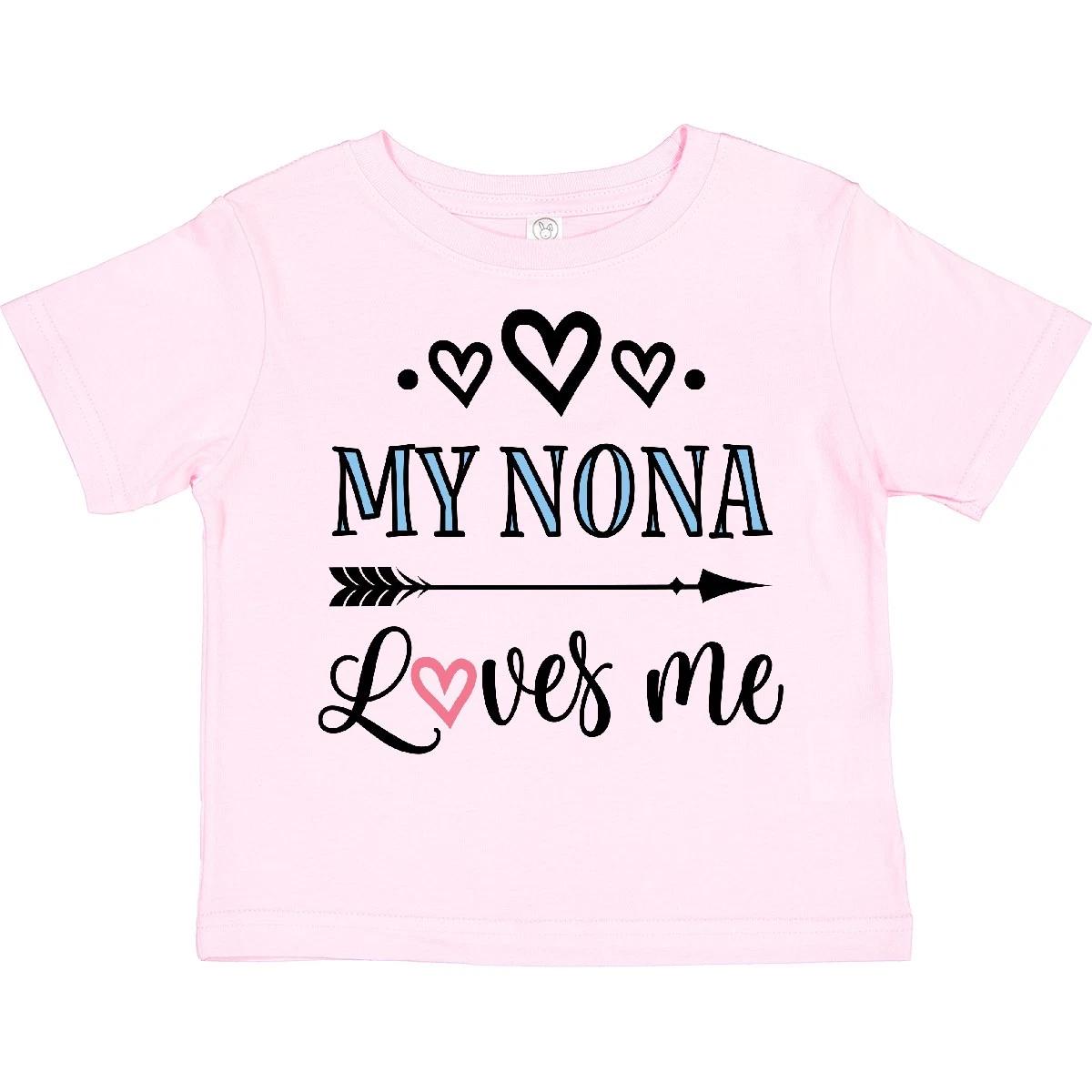 Inktastic My Nona Grandma Loves Me Girls Toddler T-Shirt From Grandkids Grandson 130