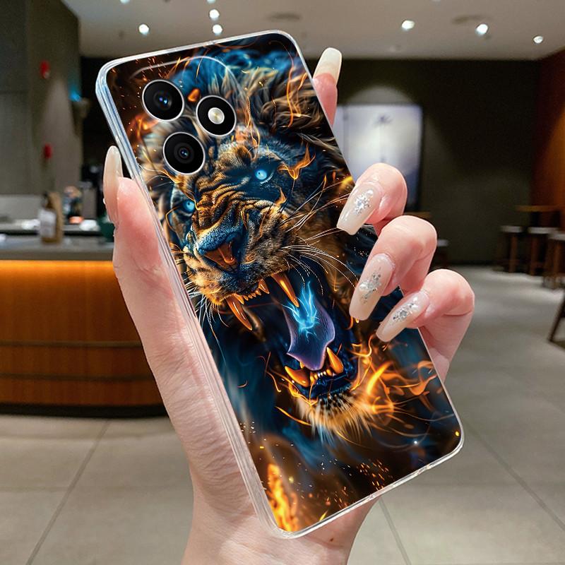 For Honor X8d 4G Phone Case For Honor X8d 4G Clear TPU Anti-scratch Soft Casing Fashion Unique Colorful Clouds Pattern Shell