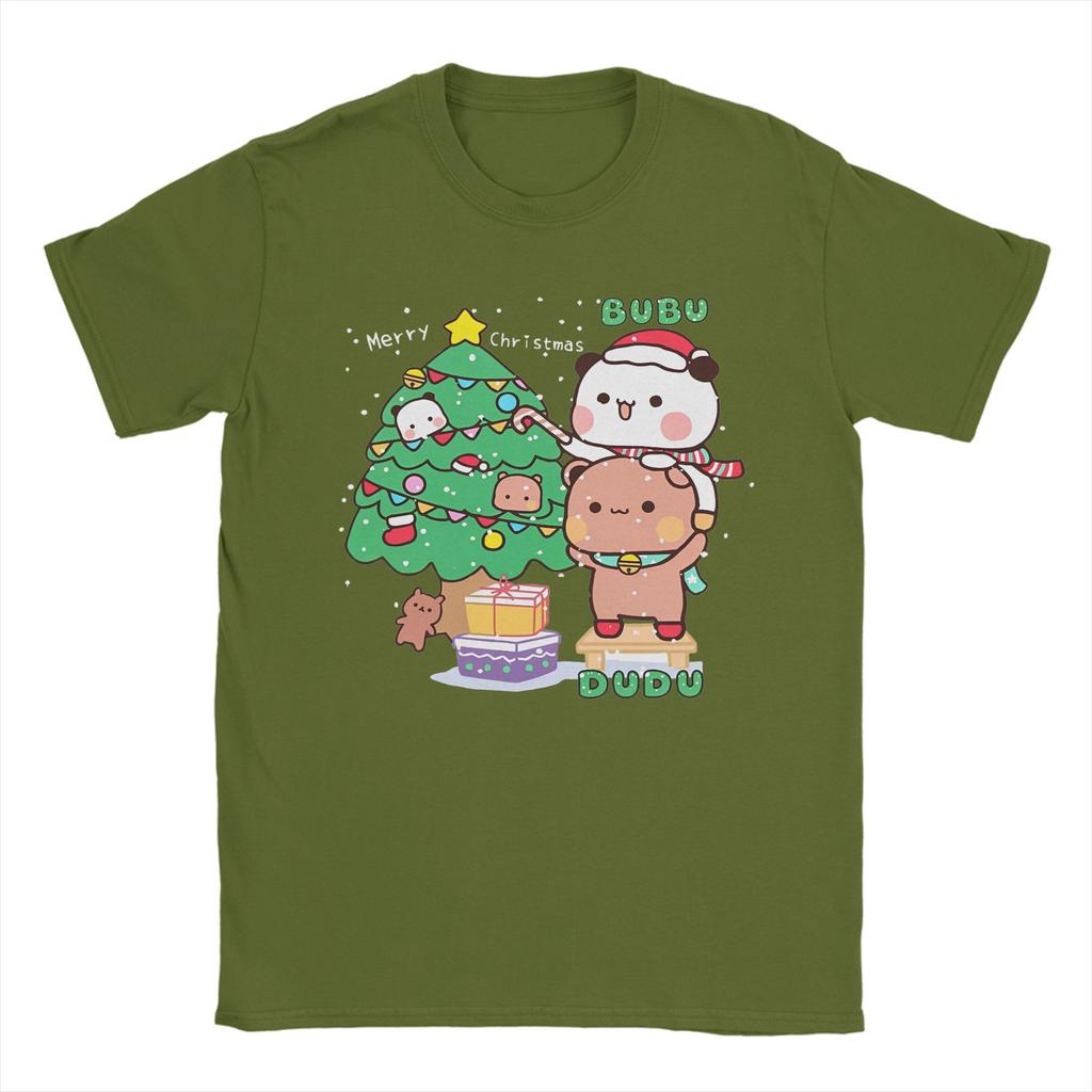 Men's T-Shirt Bubu Dudu Xmas Christmas Humorous Cotton Tee Shirt Short Sleeve  T Shirt Round Collar Clothing Plus Size