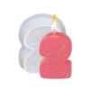 Strawberry Number Silicone Candle Mold Food Safe Silicone Fondant Molds For Epoxy Resin Chocolate Baking Cake Decoration