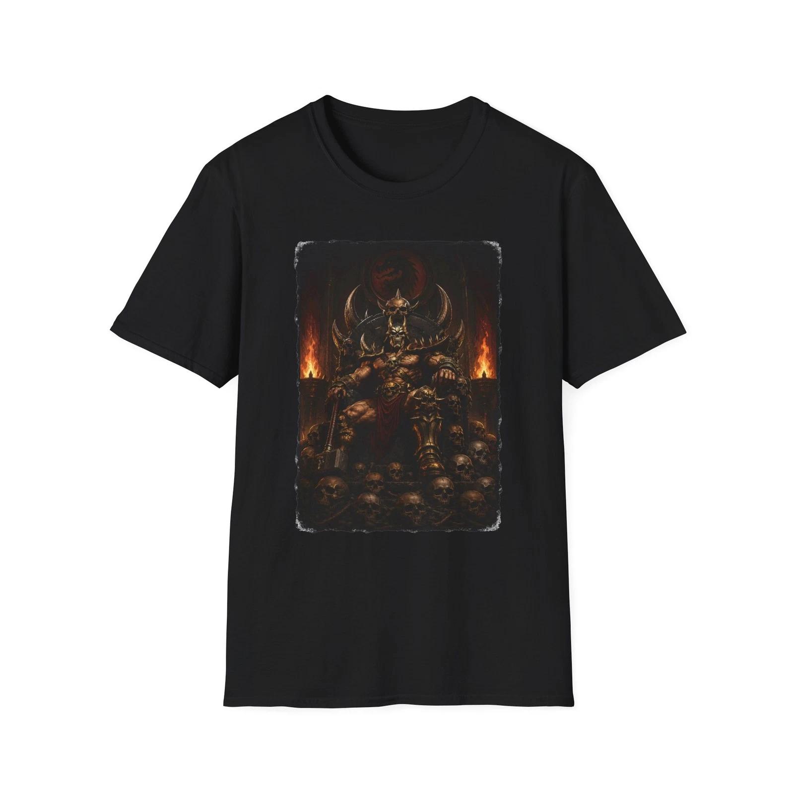 Shao Kahn Throne T-Shirt | Dark Fantasy Skull Mage Mortal Kombat XXXL