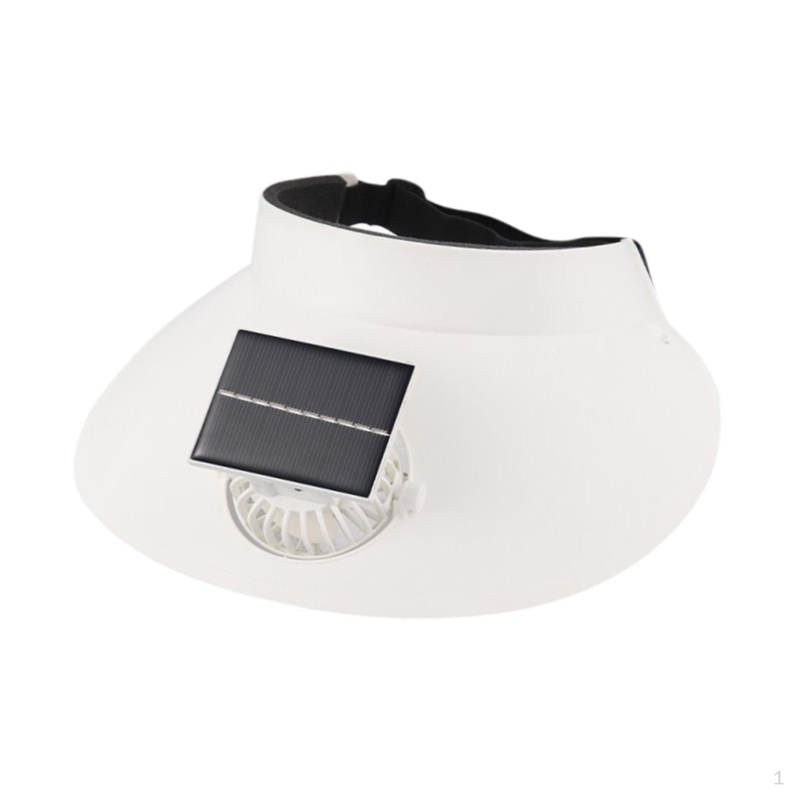 

Солнцезащитная шляпа с вентилятором для мужчин и женщин, портативная, дышащая, 3 скорости, наружная, солнечная, с широкими полями белый