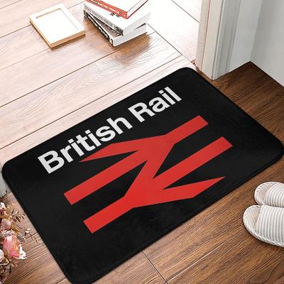 British Rail Prints Non-Slip Door Mat Polyester Entrance Mat, for Home Kitchen Entryway Safety & Decor, Kitchen Floor Mats
