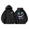 New Trendy American-style Fleece Hooded Sweatshirt Adults Men Smiling Face Niche Simple Casual Fashion Soft Warm Autumn Winter