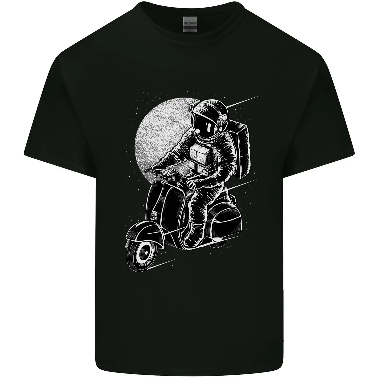 Astro Scooter Spaceman Biker Motorcycle MOD Kids T-Shirt Childrens S