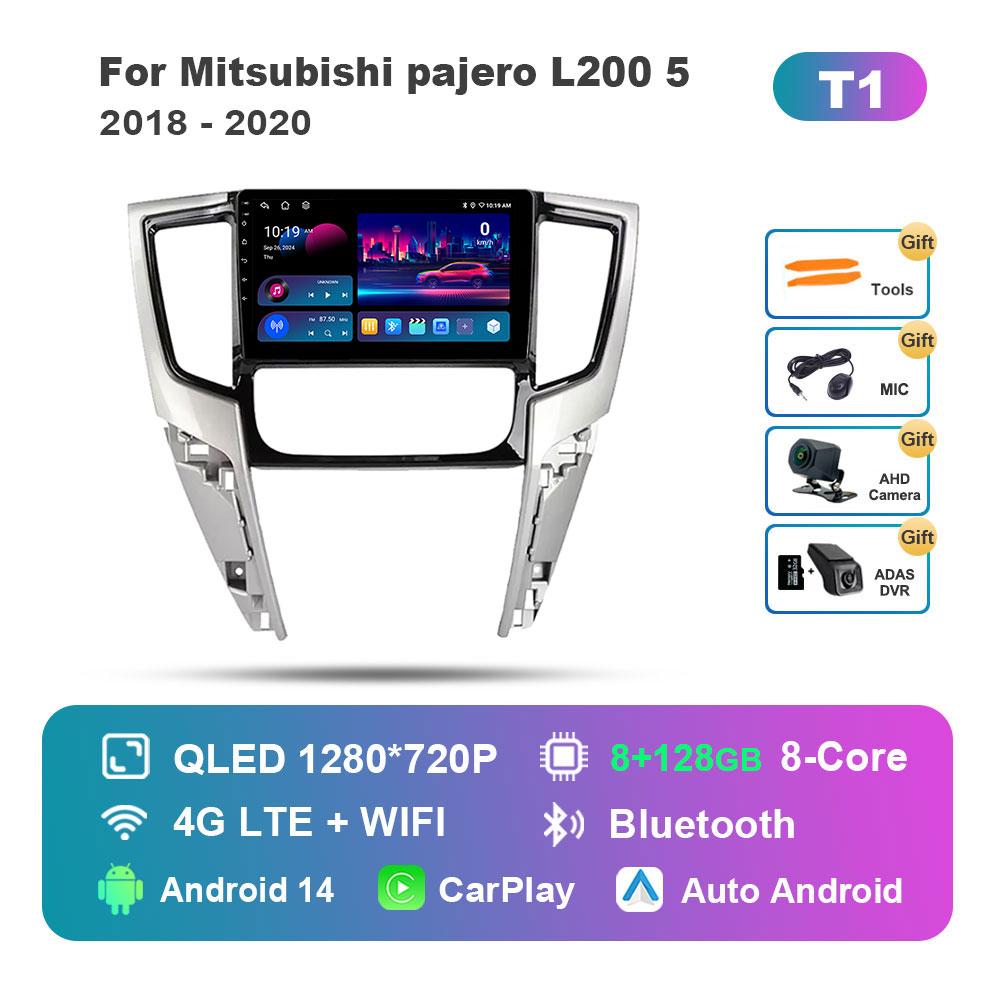 Touch Screen GPS Navigation for Mitsubishi Pajero L200 5 2018 - 2020 Android 14 Car Video Multimedia Player WiFi BT Auto Tools