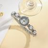 Ladies' light luxury compact hybrid diamond dot scale small dial pearl steel strip quartz watch