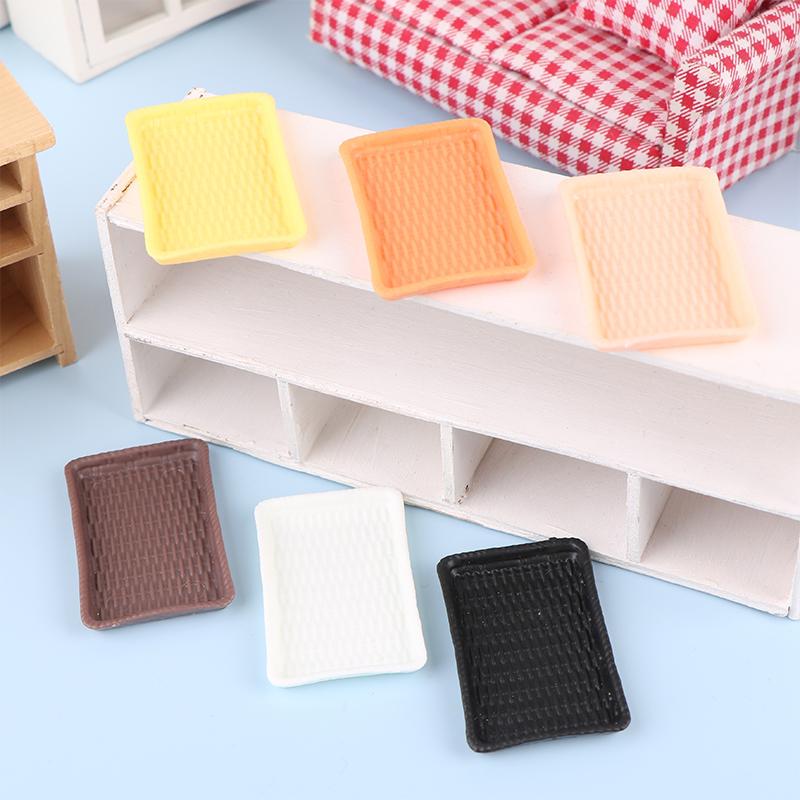 6 Stück 1:12 Puppenhaus Miniatur Speiseteller Dessertteller Serviertablett Küchenmodell Dekor Spielzeug Puppenhaus Zubehör