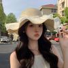 Mesh Bow Lace Straw Hat Summer Big Brim Sun Protection Sun Hat Seaside Beach Resort Sun Hat