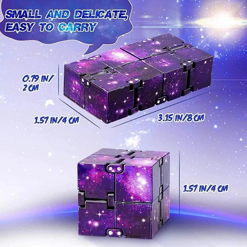 Fun Infinity Cube Flip Adhd Anxiety Toy Fingertips Game Puzzle Magic Decompression Christmas Gift For Kids