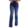 Women's Versatile Slimming Faded Whisker Flared Jeans