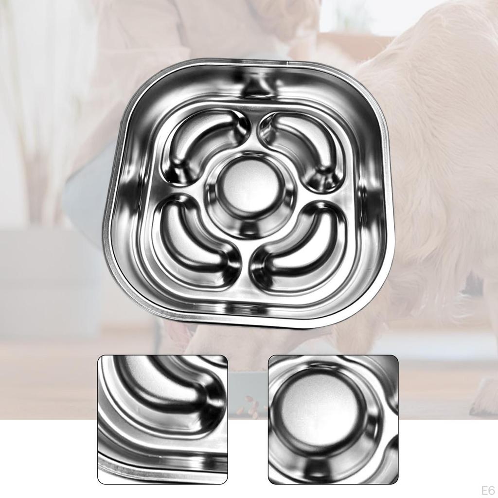 Slow Feeder Dog Bowl Anti Gulping for Cats and Small Medium Dogs Food Holder Style A