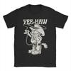 Garfields Cowboy Yee-Haw Vintage Retro Big Chest T-Shirts Cotton Tee Shirt Crewneck Short Sleeve T Shirts Plus Size Clothing