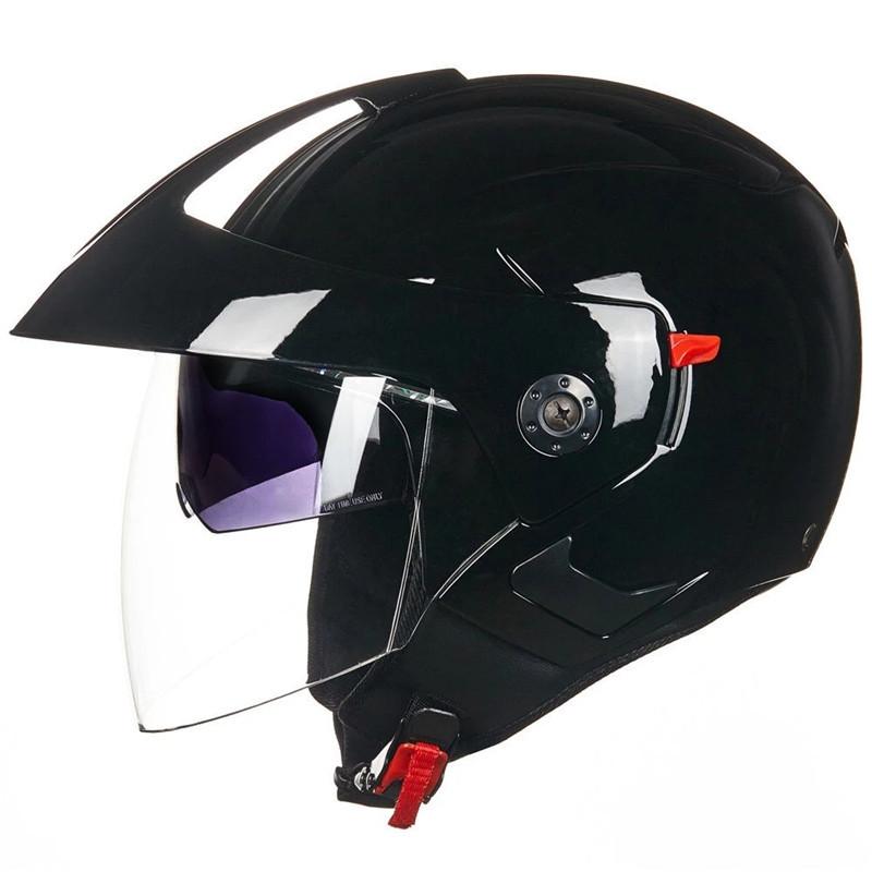 Bright Black Half Helmet Men and Women Motorcycle Off-Road Summer Helmet Downhill Racing Mountain Cross Casco Capacete