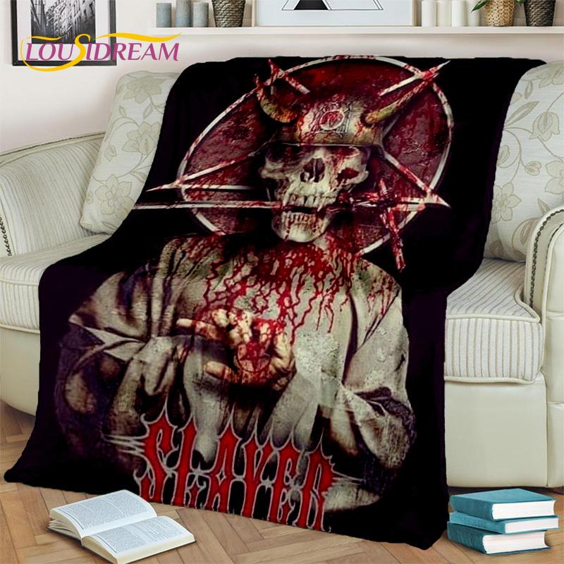 Rock Heavy Metal Slayer Band Blanket,Soft Throw Blanket for Home Bedroom Bed Sofa Picnic Travel Office Rest Cover Blanket Kids