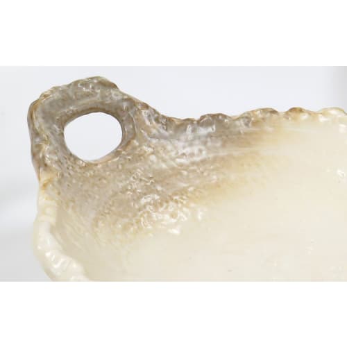 Santo Banko Ware Heat-Resistant, Non-Deformable Ceramic Plate, Medium, 25cm, Shino Glaze, 06999