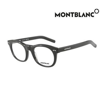 Montblanc Eyeglass Frames MB0229O 001 Round Horn-rimmed Glasses for Women and Men