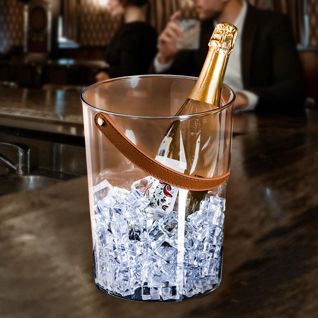 Ice Bucket Beverage Tub Durable Clear for Champagne Bottles KTV Clubs Party