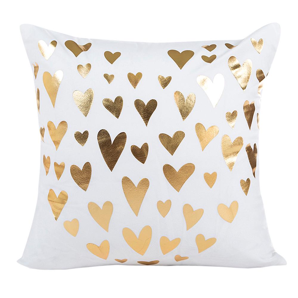 

Золотая фольга с принтом наволочка для дивана поясная подушка домашний декор белый