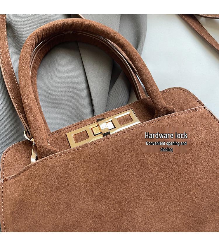 2025 Retro Frosted Textured Handbag: Versatile Women's Shoulder & Crossbody Bag