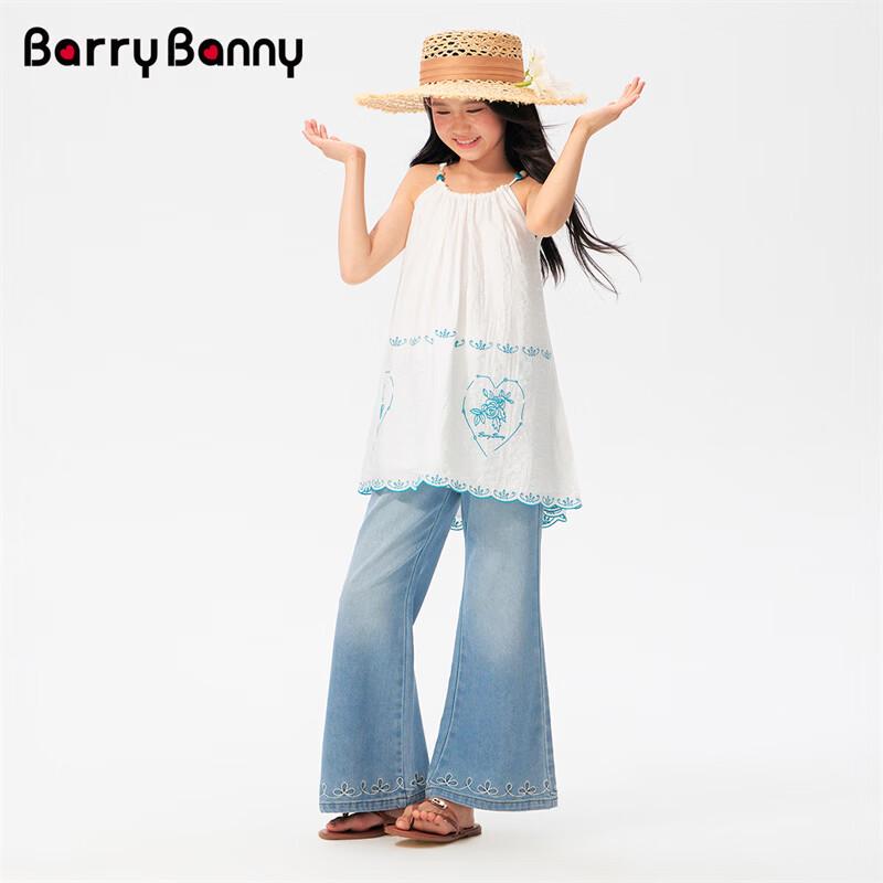 Джинсы клеш для девочек BARRY BANNY с вышивкой 160