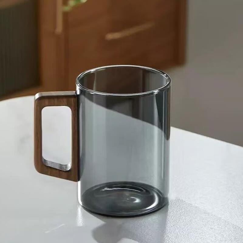 Handunyou Glass Tea Cup with Wooden Handle