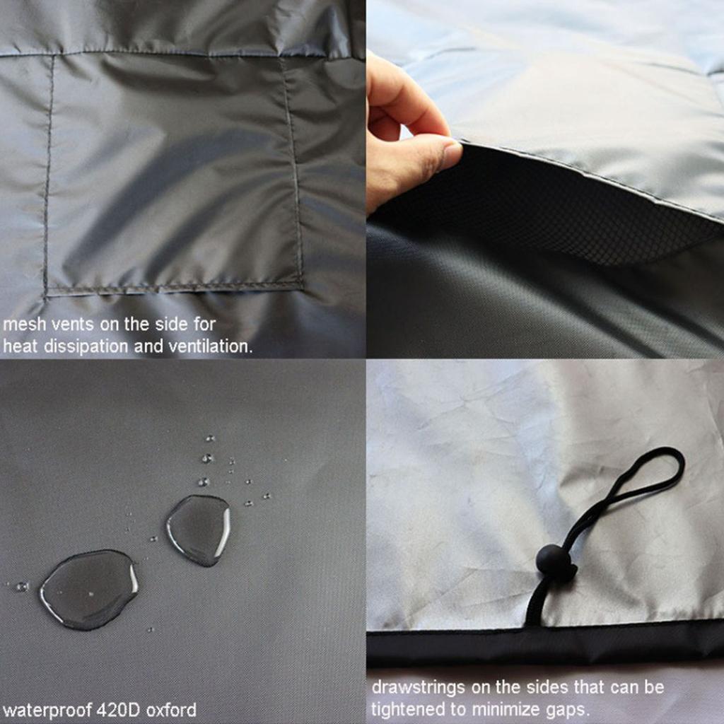 Outdoor Pool Heater Cover Water Proof Winter Swimming Pool Heat Pump Cover 420D Oxford Fabric Silver Coated Black