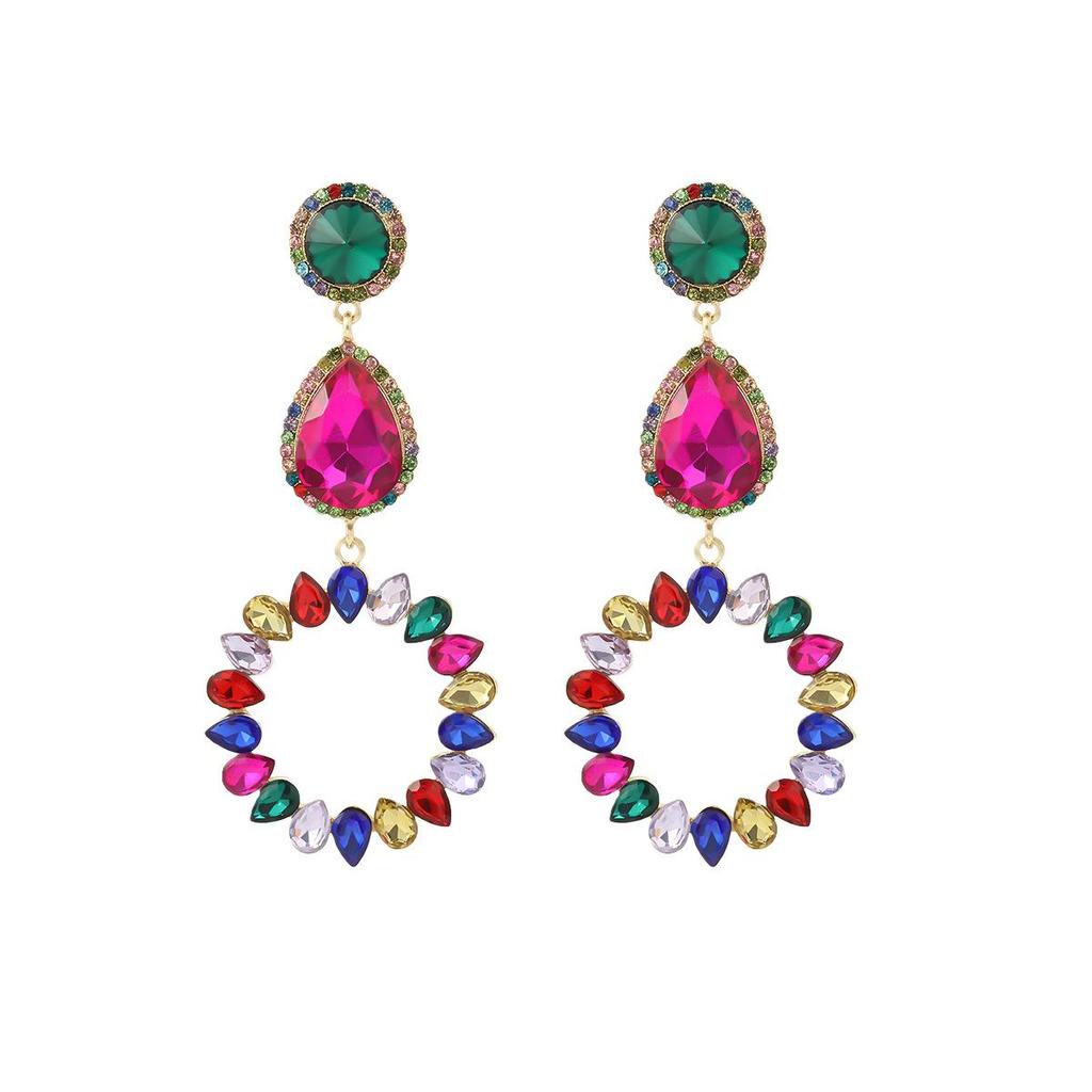 Japanese-Korean Exaggerated Waterdrop Earrings: Elegant High-End Masquerade Accessories