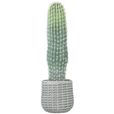 Artificial Cactus 66 Cm, Decorative Artificial Plant with Pot for Interior Decoration Green