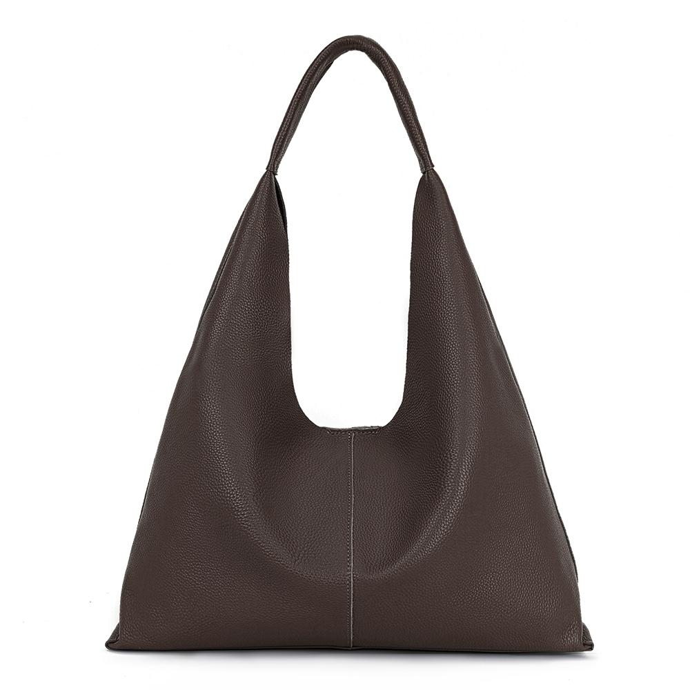 Soft Genuine Leather Women's Slouchy Tote Bag Large Capacity Zency
